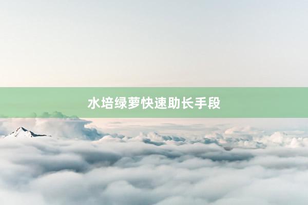水培绿萝快速助长手段